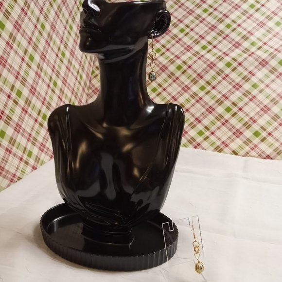 Steel Handmade Hand Crafted Beaded Rainbow Stripe Dangle Earrings #53 - Picture 5 of 11